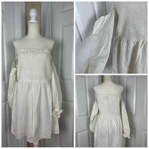 Off the Shoulder Smock Dress